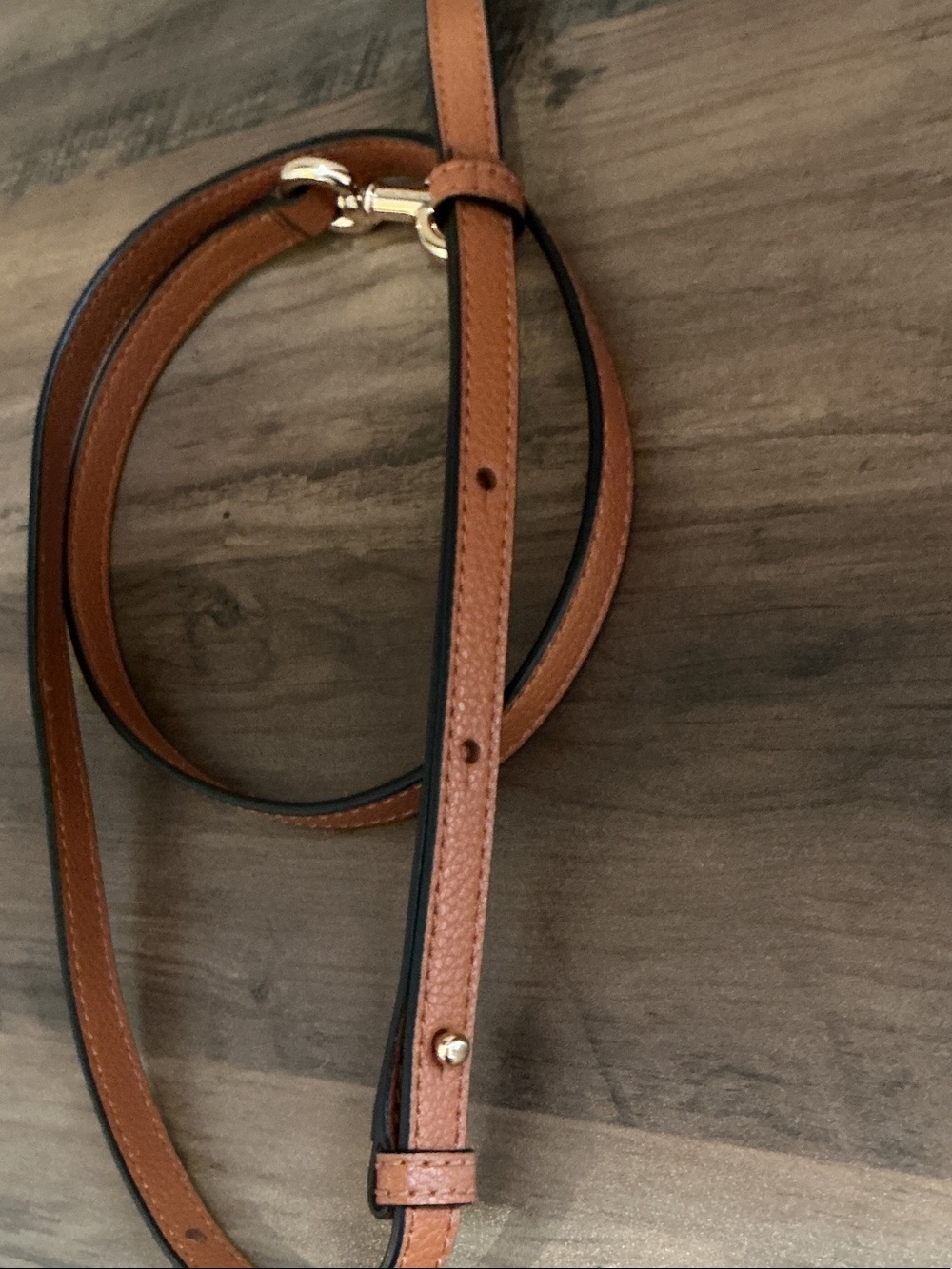 Marc Jacobs Brown Leather Crossbody Strap with Gold Hardware - Picture 3 of 3